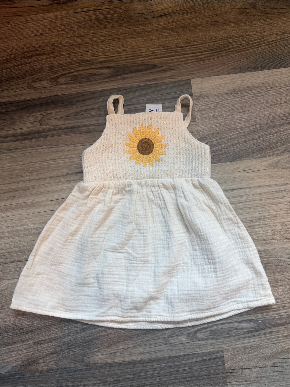 Old Navy Cream Sundress with Yellow Sunflower
